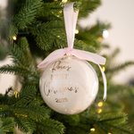 Personlig Baby's First Christmas Bauble Ornament med band Namn Träddekoration Julklapp för nyfödda Baby Girls Boys