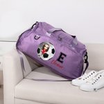 Bolsa de viaje grande impermeable personalizada con nombre e inicial de personaje de baloncesto de dibujos animados regalo de cumpleaños para mamá amante de los deportes