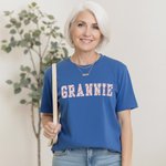 Personalised Multicolour Appliqué Flower Soft T-shirt Sweatshirt Hoodie with Embroidered Name Mother's Day Birthday Christmas Gift Mom Grandma