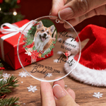 Personalized Always & Forever In Our Hearts Cardinal Photo Christmas Ornament with Name Memorial Gift for Loss of Loved One
