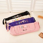 Sac de Rangement Personnalisé avec Nom et 3 Fleurs de Naissance Sac pour Outils de Coiffure Cadeau d'Anniversaire pour Femme