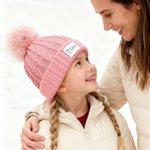 Personalised Birth Flower Multicolor Soft Beanie Hat with Name Winter Accessory Birthday Gift for Boys Girls