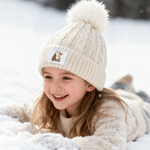 Gepersonaliseerde schattige rendieren kerstboom multicolor zachte muts met initiaal en naam Winter accessoire verjaardagscadeau voor jongens meisjes