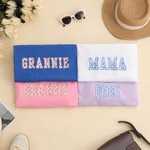 Personalised Multicolour Appliqué Flower Soft T-shirt Sweatshirt Hoodie with Embroidered Name Mother's Day Birthday Christmas Gift Mom Grandma