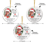 Personalized Always & Forever In Our Hearts Cardinal Photo Christmas Ornament with Name Memorial Gift for Loss of Loved One