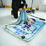 Spersonalizowany miękki koc z postacią z kreskówki z imieniem i numerem do dekoracji domu Prezent urodzinowy dla miłośników hokeja na lodzie