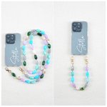 Gepersonaliseerde Fashion Naam Duidelijke Telefoon Case voor iPhone met Multicolor Bead Chain Kerst Verjaardag Anniversary Gift voor haar