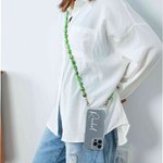 Gepersonaliseerde Fashion Naam Duidelijke Telefoon Case voor iPhone met Multicolor Bead Chain Kerst Verjaardag Anniversary Gift voor haar