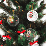 Personalized Always & Forever In Our Hearts Cardinal Photo Christmas Ornament with Name Memorial Gift for Loss of Loved One