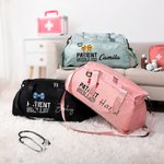Gepersonaliseerde strik Stethoscoop grote naam Duffle Bag met schoenen compartiment en schouderband verjaardag geschenk voor arts verpleegkundige medisch personeel