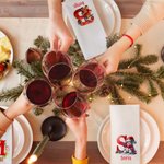 Personlig och praktisk julservett i 100 procent bomull med namn perfekt som julborddekoration och julklapp för barn familj och vänner