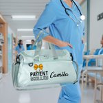 Gepersonaliseerde strik Stethoscoop grote naam Duffle Bag met schoenen compartiment en schouderband verjaardag geschenk voor arts verpleegkundige medisch personeel