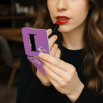 Miroir de maquillage 1X 2X en cuir PU avec initiale et nom Cadeau d'anniversaire de mariage pour femmes filles