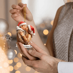 Ornement de Noël personnalisé en acrylique avec noms et dates Cadeau de Noël pour couple