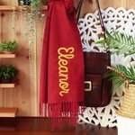 Gepersonaliseerde Super Zachte Warme Sjaal met Geborduurde Naam Mode accessoire Winter Verjaardag Gift voor familie Vrouwen Mannen