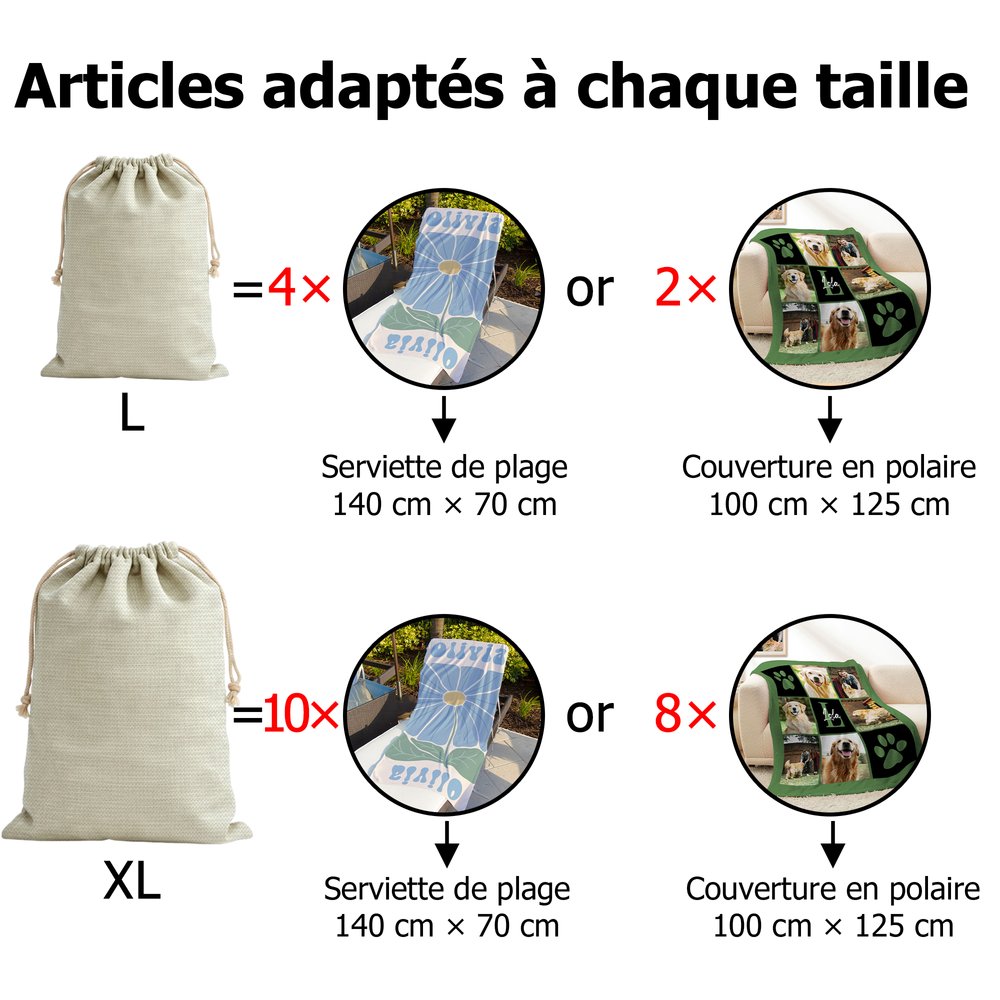Sac Cadeau à Cordon Personnalisé avec Personnage de Dessin Animé Texte et Nom Cadeau Noël pour Enfants Famille et Amis 12