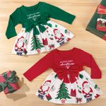 Robe Tutu de Noël personnalisée avec nom et année pour bébé fille Cadeau de Noël pour bébé fille