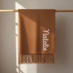 Gepersonaliseerde Super Zachte Warme Sjaal met Geborduurde Naam Mode accessoire Winter Verjaardag Gift voor familie Vrouwen Mannen