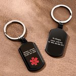 Gepersonaliseerde Identificatie Medische Alarmsymbool ID Tag sleutelhanger met persoonlijke informatie Emergency Survival Verjaardag Gift voor vrienden familie