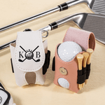 Sac en cuir PU monogrammé avec initiale et nom Accessoires de sport Cadeau d'anniversaire pour les amateurs de golf