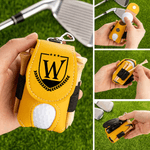 Sac en cuir PU monogrammé avec initiale et nom Accessoires de sport Cadeau d'anniversaire pour les amateurs de golf