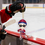Personalised Ice Hockey Sports Cartoon Character Acrylic Ornament with Name and Number Home Tree Decor Christmas Gift for Ice Hockey Player