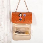 Personalizzato nascita fiore personaggio cartone animato 4 in 1 borsa trucco in pelle PU con nome viaggio essenziale matrimonio festa compleanno regalo per le donne