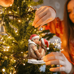 Ornement de Noël personnalisé en acrylique avec noms et dates Cadeau de Noël pour couple