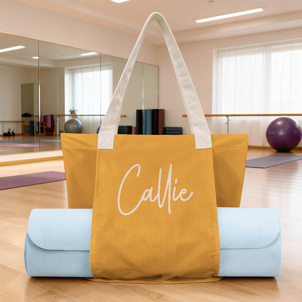 Personalized Name Multicolor Large Capacity Yoga Mat Bag Outdoor Fitness Activities Accessory Birthday Gift for Women Yoga Lovers