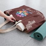Personalizzato acquerello Lotus Multicolore grande capacità Yoga Mat Bag con nome Yoga Accessorio Compleanno Regalo di Natale per gli amanti dello yoga