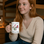 Personalized Parent-Child Cartoon Animals 11 oz 15 oz Ceramic Coffee Mug with Names and Text Daily Use Birthday Gift for Daughter Girl