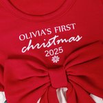 Robe Tutu de Noël personnalisée avec nom et année pour bébé fille Cadeau de Noël pour bébé fille