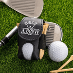 Sac en cuir PU monogrammé avec initiale et nom Accessoires de sport Cadeau d'anniversaire pour les amateurs de golf