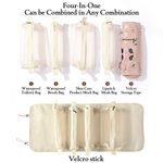 Personalizzato nascita fiore personaggio cartone animato 4 in 1 borsa trucco in pelle PU con nome viaggio essenziale matrimonio festa compleanno regalo per le donne