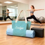Personligt namn Flerfärgad yogamatteväska med stor kapacitet Utomhus Fitnessaktiviteter Tillbehör Födelsedagspresent för kvinnor Yogaälskare