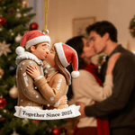 Ornement de Noël personnalisé en acrylique avec noms et dates Cadeau de Noël pour couple