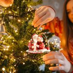 Personalisierte Weihnachten Paar zusammen alt werden Acryl Ornament mit Namen Home Decor Weihnachtsgeschenk für Oma Opa