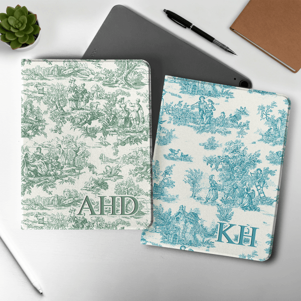 Henkilökohtainen Toile De Jouy Design Pad asia Suojapeite iPad alkuperäisen Päivittäinen käyttö joulu syntymäpäivälahja perheelle ystävät