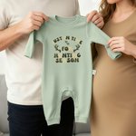 Personalised Just In Time For Hunting Season 100% Cotton Baby Romper Hat Set with Name Outdoor Activity Outfit Hunting Season Gift for Newborns Babies