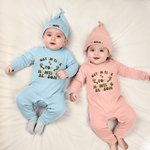 Personalised Just In Time For Hunting Season 100% Cotton Baby Romper Hat Set with Name Outdoor Activity Outfit Hunting Season Gift for Newborns Babies