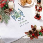 Schiaccianoci personalizzato Albero di Natale Chinoiserie Asciugamano da cucina con nome Cucina Decor Regalo di Natale per la famiglia amico