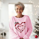 Personalized Heart Design Family T-shirt Sweatshirt with Kid‘s Names Christmas Mother's Day Birthday Gift for Mom Grandma Kid