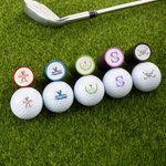 Henkilökohtainen Golf Elements Monogram Design Golf Ball Stamp with Metal Storage Box Golf Accessory Syntymäpäivä Sports Gift for Golf Players