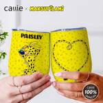 Personalised Cartoon Long-Tailed Leopard Marsupilami 12 oz Wine Tumbler with Name Birthday  Christmas Gift for Kids Friends | Callie × Marsupilami®