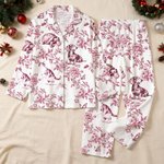 Pyjama à manches longues pour dames Usage quotidien Fête pour animaux Cadeau d'anniversaire pour femmes Amoureux des animaux de compagnie