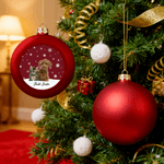 Personalized Christmas Photo Ball Ornament with Name Home Tree Decor Christmas Gift for Family Friends Pet Owners