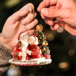 Personalisierte Weihnachten Paar zusammen alt werden Acryl Ornament mit Namen Home Decor Weihnachtsgeschenk für Oma Opa