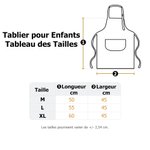 Ensemble Tablier et Toque Personnalisé avec Motif Pingouin Mignon Initiale et Nom Cadeau Noël pour Filles Garçons