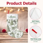 Personalised Toile De Jouy Santa Claus Reindeer Nutcracker Christmas Stocking with Name Home Decor Christmas Gift for Kids Family Friends