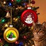 Personalized Christmas Photo Ball Ornament with Name Home Tree Decor Christmas Gift for Family Friends Pet Owners